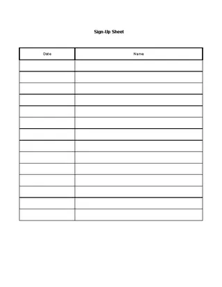 Sign Up Sheets