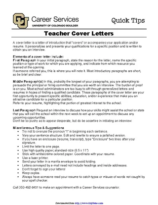 Cover Letters