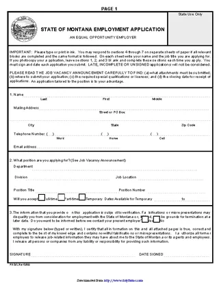 Employment Application