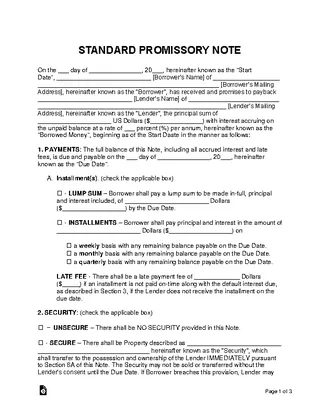 Promissory Notes