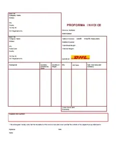 DHL Proforma Invoice 