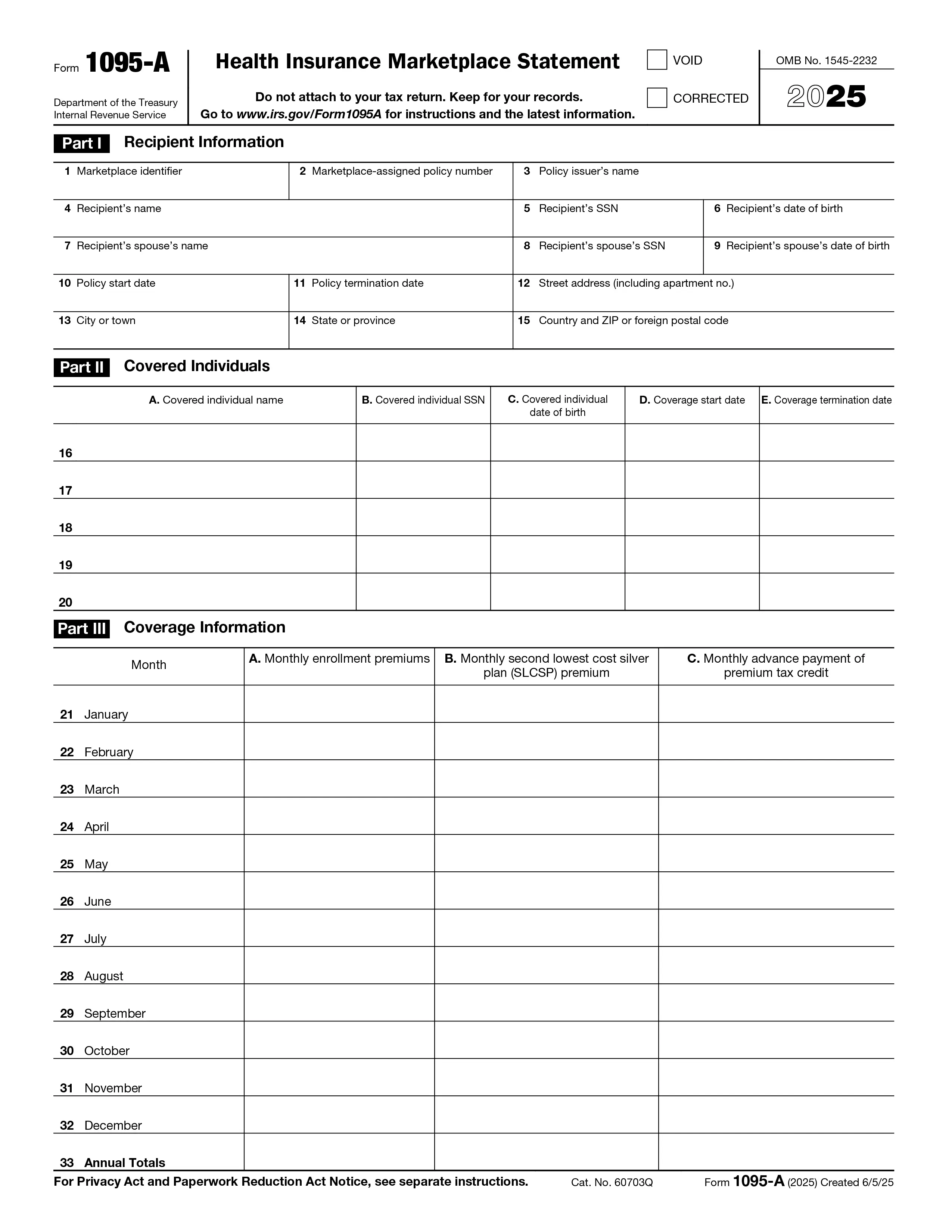2025 Form 1095