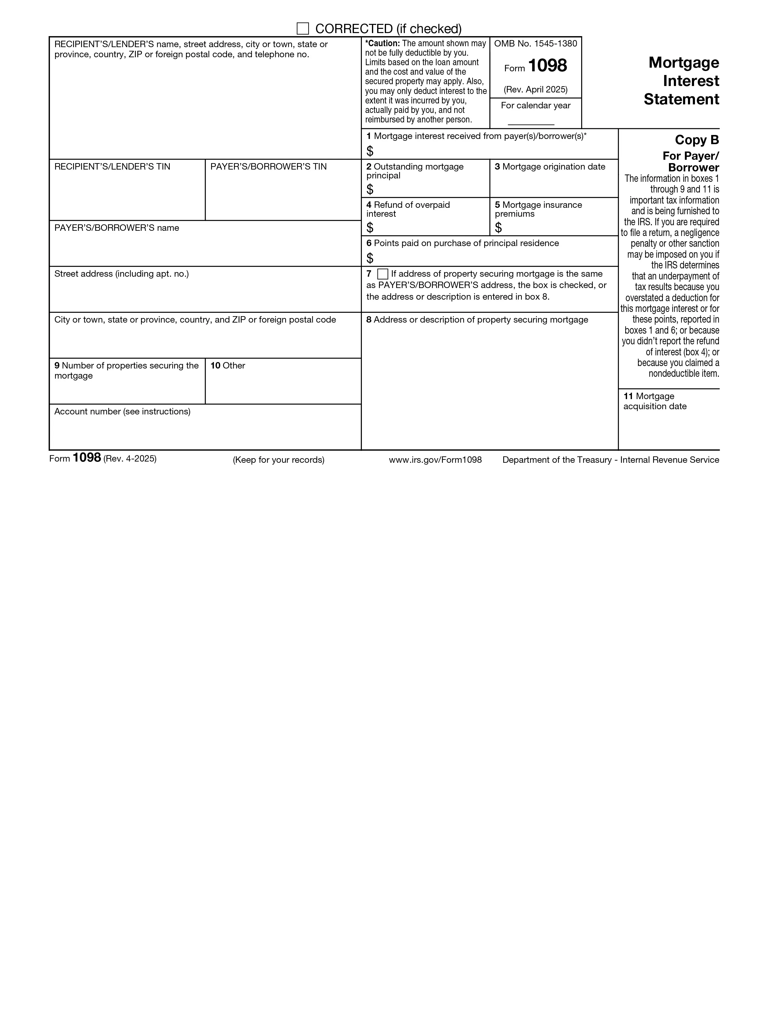 2025 Form 1098