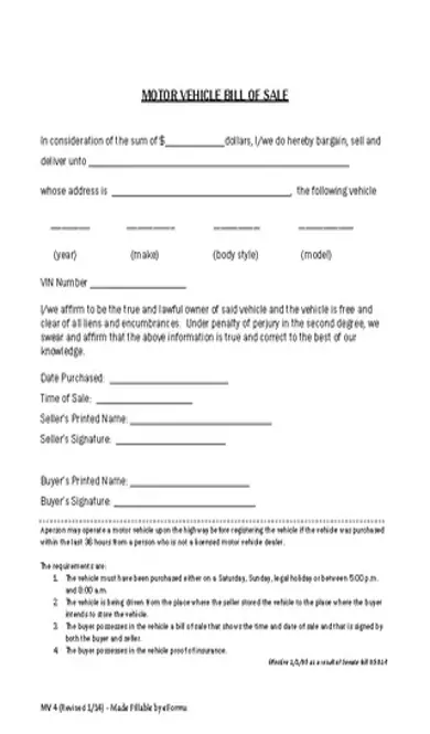 Colorado Dmv Bill Of Sale Form