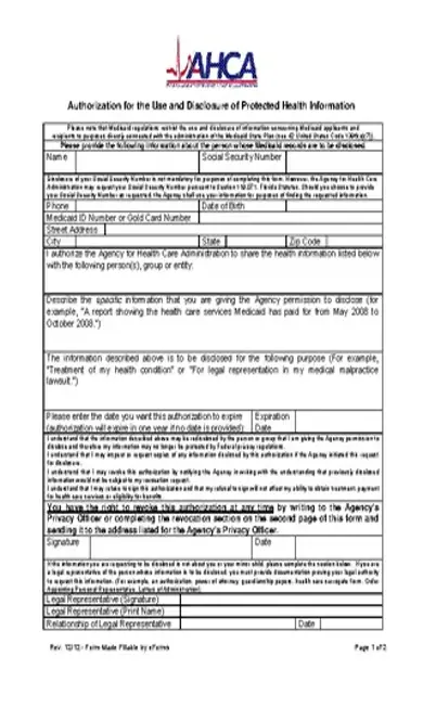 Florida Hipaa Medical Release Form