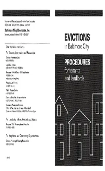 Instructions For An Eviction In Baltimore