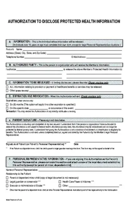 Mississippi Hipaa Authorization Form