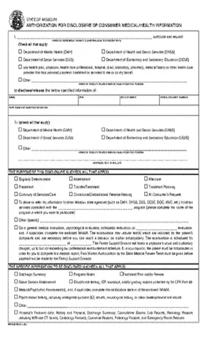 Missouri Hipaa Authorization Form