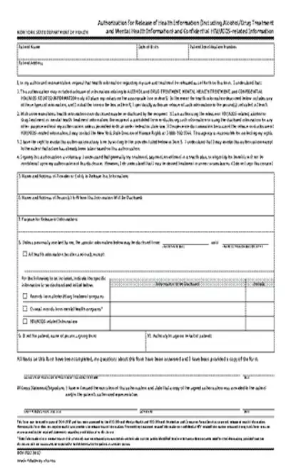 New York Hipaa Medical Release Form