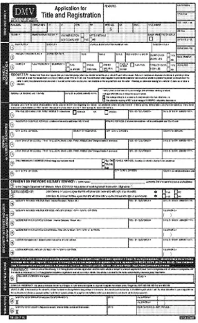 Oregon Application For Title And Registration 226