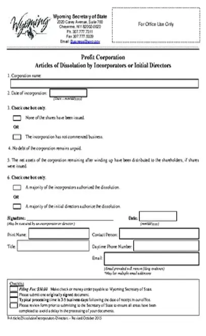 P Articlesdissolutionincorporators Directors