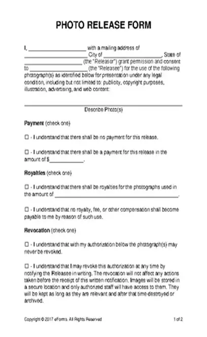 Photo Release Form