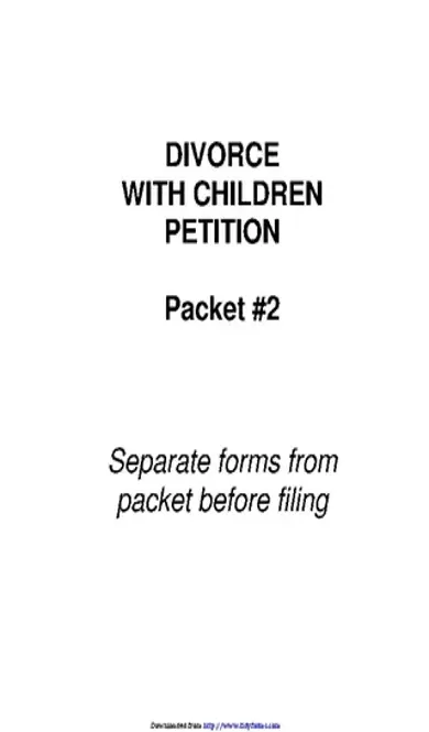 Arizona Petition Form For Divorce With Children