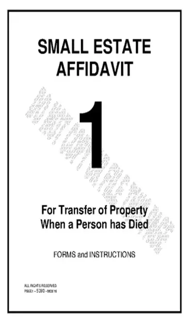 Arizona Small Estate Affidavit Form