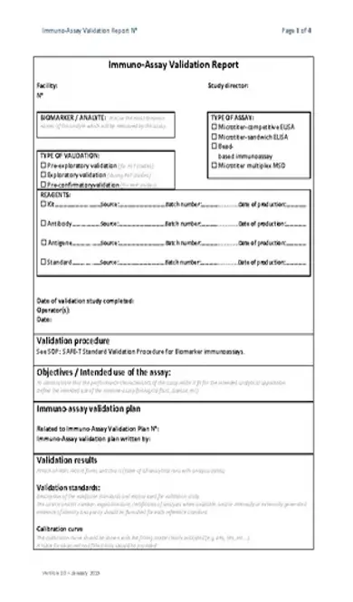 Assay Report Template