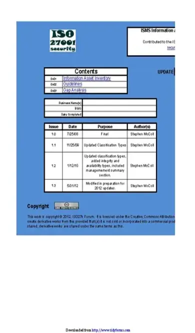 Asset Inventory Template