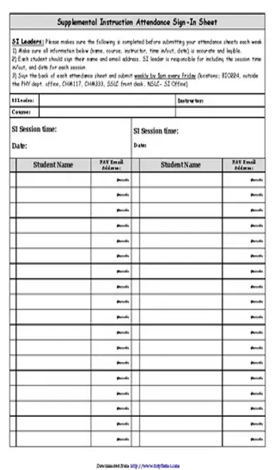 Attendance List