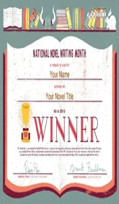 Award Winner Certificate Template