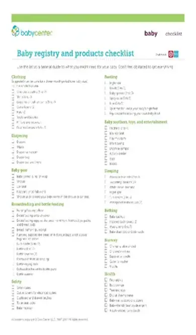 Baby Boy Registry Checklist