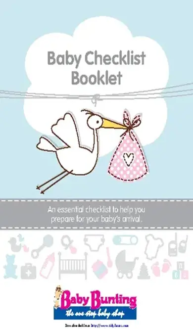 Baby Checklist Booklet