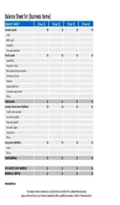 Balance Sheet Inventory Example Template Download1