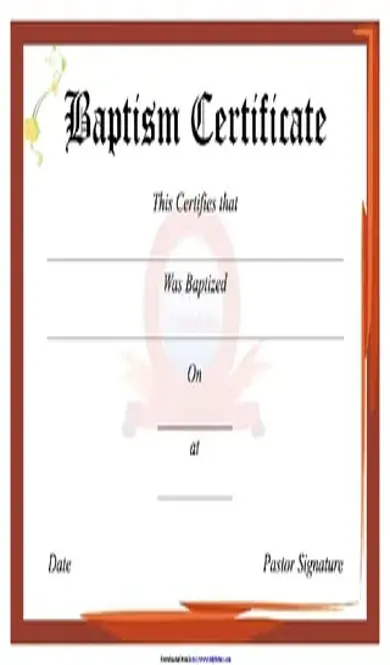 Baptism Certificate 2