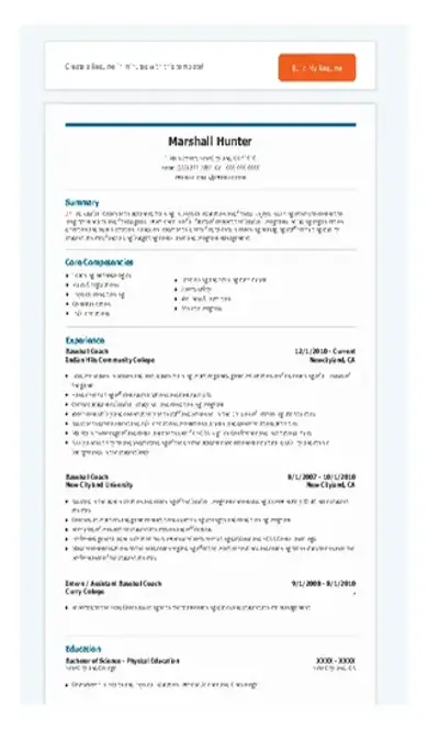 Baseball Coach Resume1