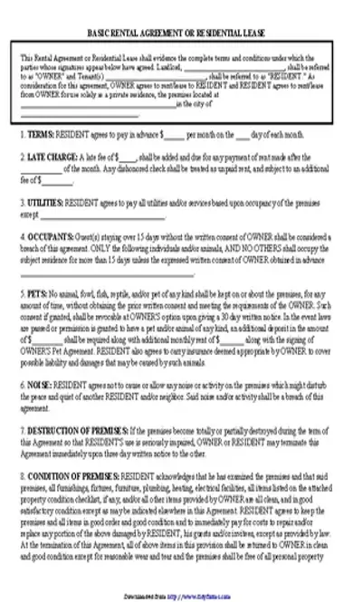 Basic Rental Agreement 1