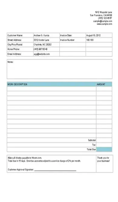 Basic Service Invoice11