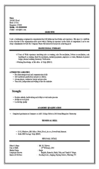 Bcom Graduate Resume1