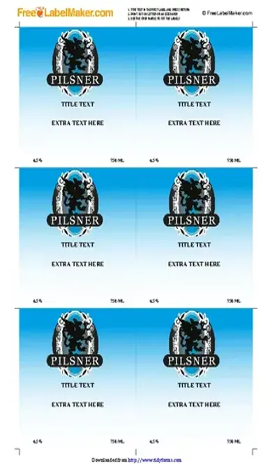 Beer Label Template 3