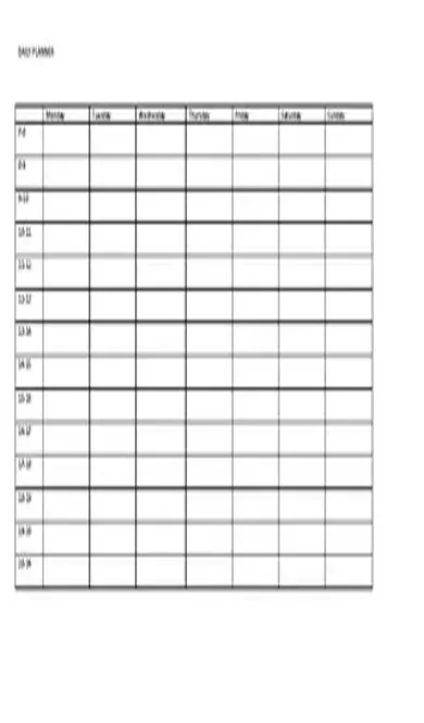 Best Printable Daily Planner Example