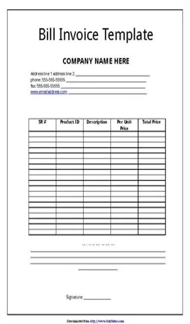 Billing Invoice Template 2