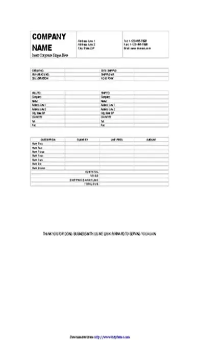 Billing Invoice Template 3