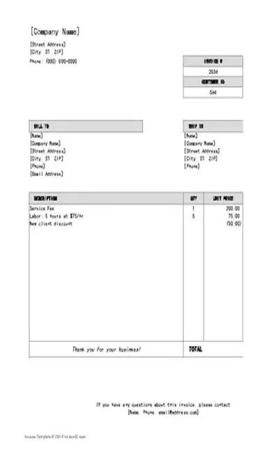 Billing Invoice