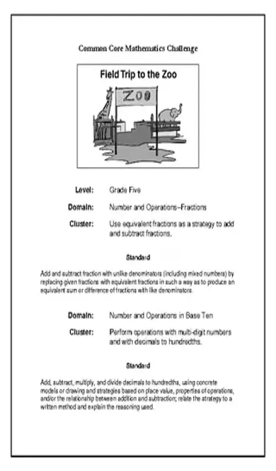 Blank Common Core Sheet Template