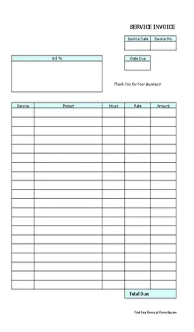 Blank Invoice Template