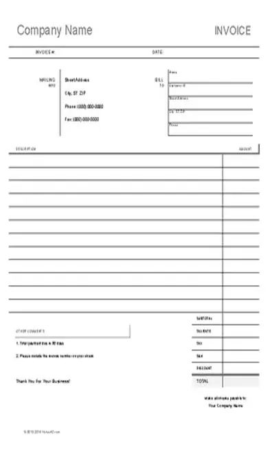 Blank Invoice