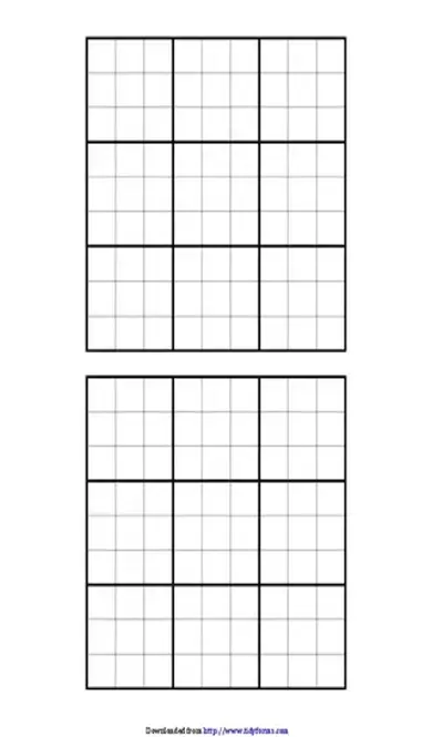 Blank Sudoku Grid