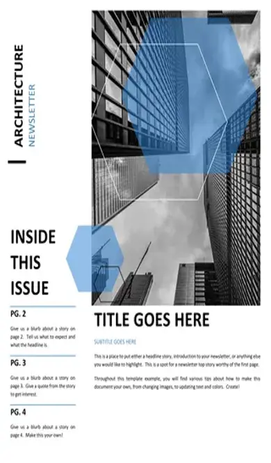 Board Of Architecture Newsletter Fillable PDF Form