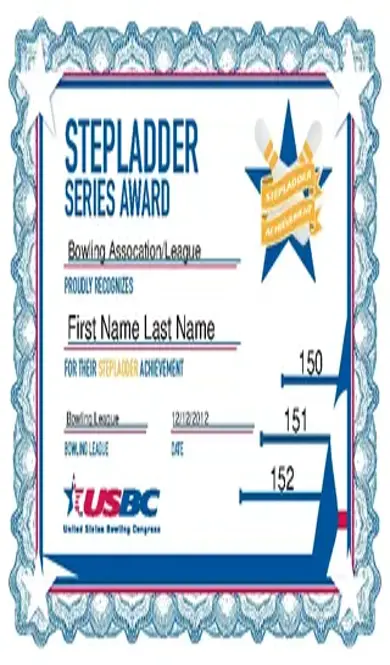 Bowling Award Certificate Template