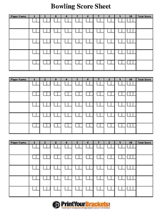 Bowling Score Sheet 1