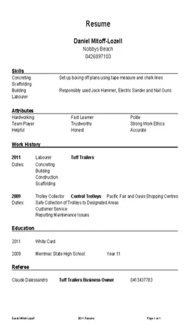 Boxer Referee Resume