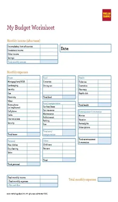 Budget Spreadsheet Template