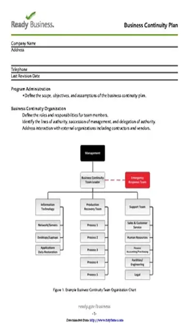 Business Continuity Plan Template 1