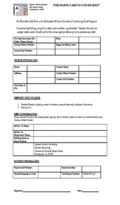 Business Fax Sheet Template