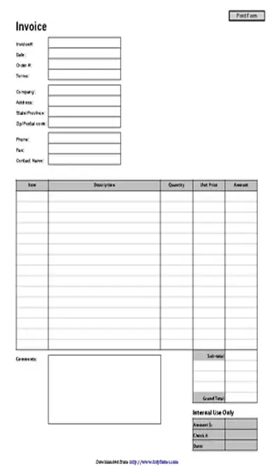 Business Invoice Template 1