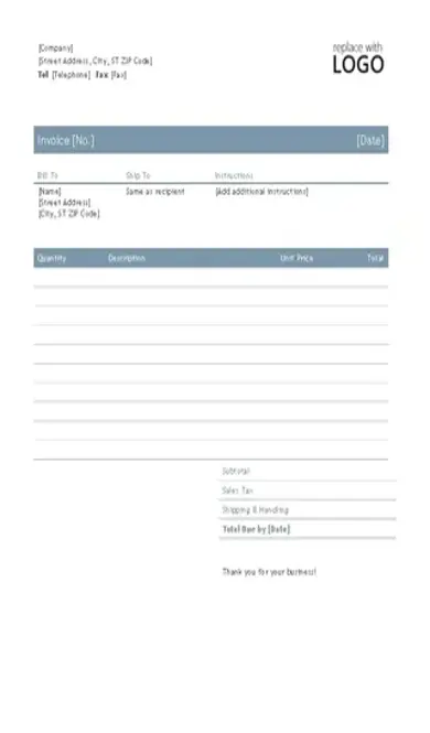 Business Invoice Timeless Design