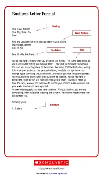 Business Letter Format