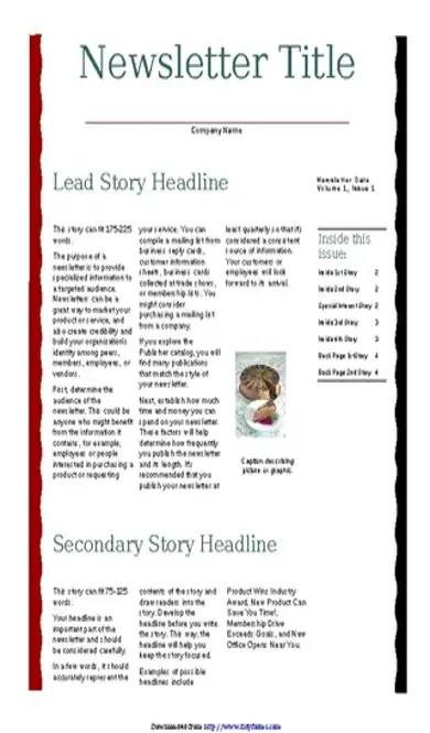 Business Newsletter Template 1